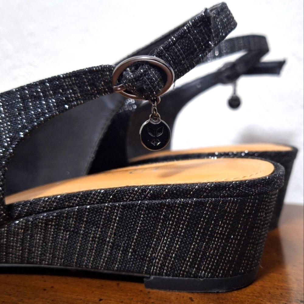 J. Renee Black Womens Sandals Size 81/2 WW - Picture 5 of 10